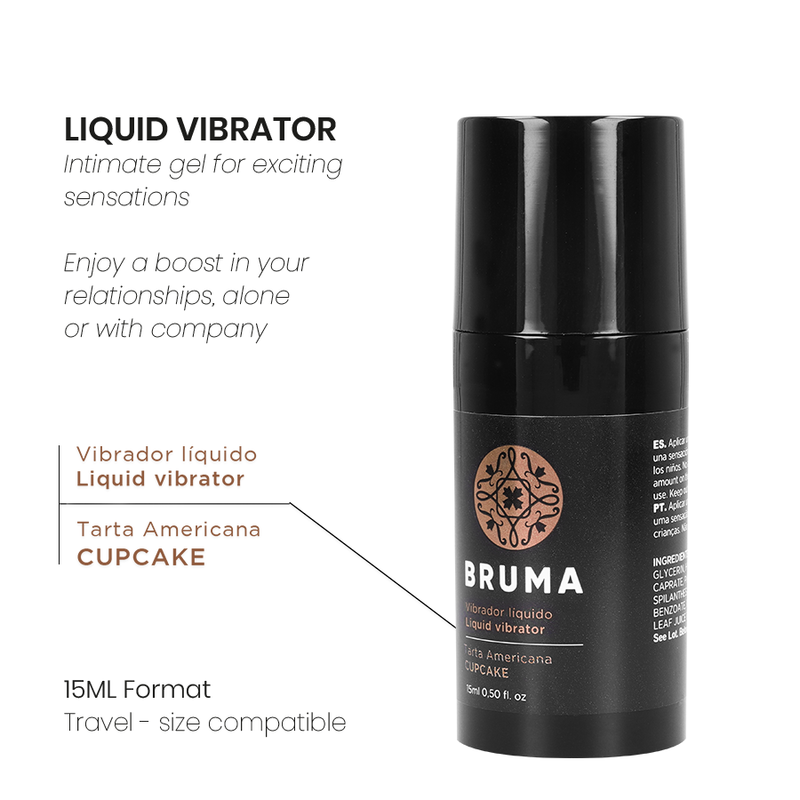 BRUMA - VIBRATEUR LIQUIDE ULTRA GLISSANT CUPCAKE 15 ML BRUMA