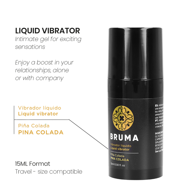 BRUMA - VIBRATEUR LIQUIDE ULTRA GLISSANT PINA COLADA 15 ML BRUMA