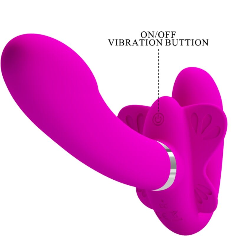 PRETTY LOVE - VIBRATEUR DOUBLE STRAP-ON VALERIE 12 VIBRATIONS VIOLET PRETTY LOVE