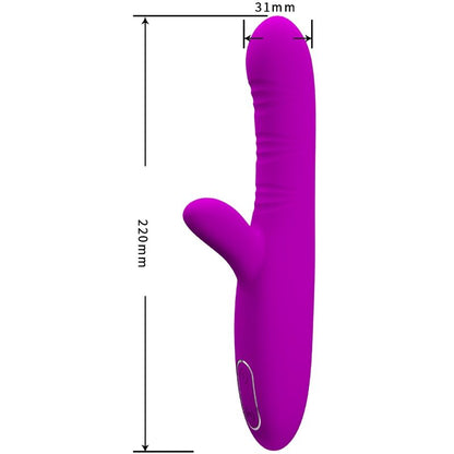 PRETTY LOVE - VIBRATEUR MULTIFONCTION ANGELIQUE + STIMULATEUR DE CLITORIS VIOLET PRETTY LOVE