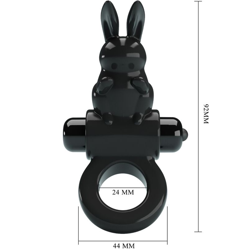 PRETTY LOVE - ANNEAU VIBRATEUR EXCITANT RABBIT 10 VIBRATIONS NOIR PRETTY LOVE PARTY UP