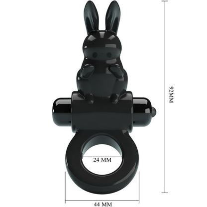 PRETTY LOVE - ANNEAU VIBRATEUR EXCITANT RABBIT 10 VIBRATIONS NOIR PRETTY LOVE PARTY UP