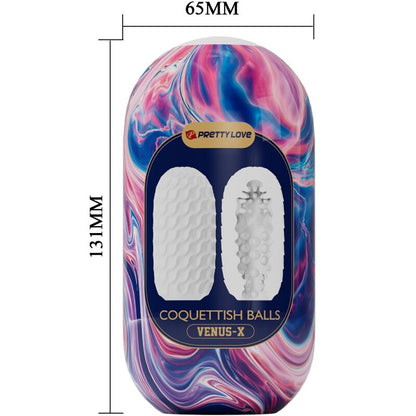 PRETTY LOVE - COQUETTISH BALLS MASTURBATEUR HOMME EN SILICONE BLANC PRETTY LOVE