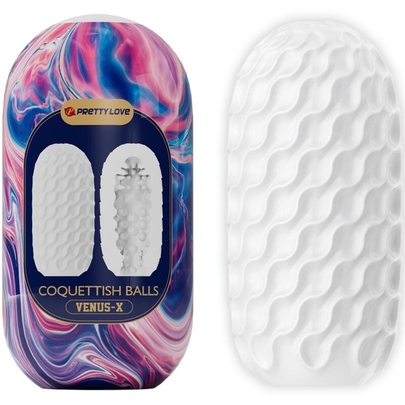 PRETTY LOVE - COQUETTISH BALLS MASTURBATEUR HOMME EN SILICONE BLANC PRETTY LOVE