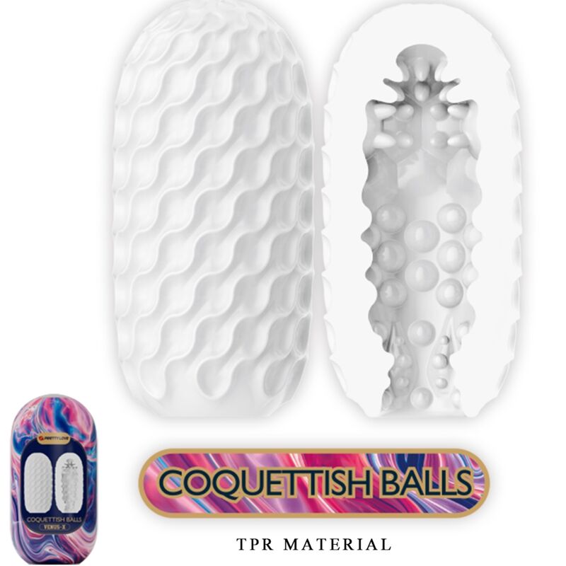 PRETTY LOVE - VENUS X 15 MASTURBATEURS HOMMES EN SILICONE BLANC PRETTY LOVE