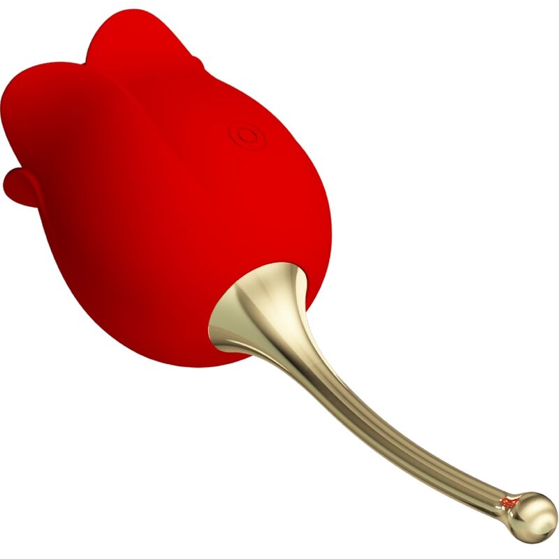 PRETTY LOVE - ROSE LOVER STIMULATEUR DE CLITORIS ROSE 12 VIBRATIONS ROUGE PRETTY LOVE
