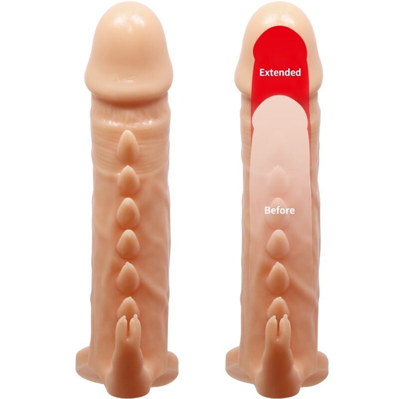 PRETTY LOVE - EMMIT MANCHON POUR PÉNIS + STIMULATEUR DE CLITORIS CHAIR PRETTY LOVE
