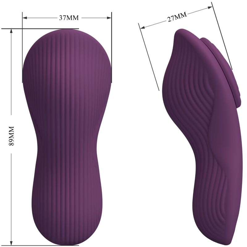 PRETTY LOVE - MANE LAY ON MASSEUR DE CLITORIS 10 VIBRATIONS TÉLÉCOMMANDE VIOLET PRETTY LOVE