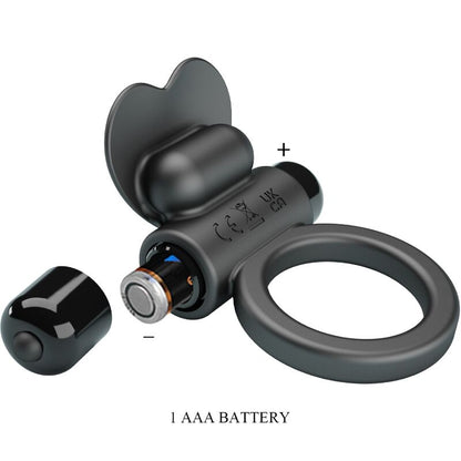 PRETTY LOVE - BAGUE VIBRANTE DEBONAIRE LAPIN 10 VIBRATIONS NOIRE PRETTY LOVE