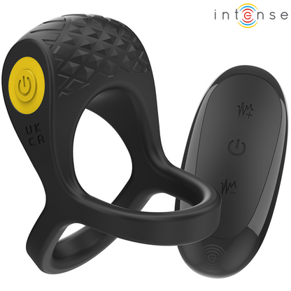 INTENSE - ALEX VIBRATEUR DOUBLE ANNEAU PÉNIS 10 VIBRATIONS NOIR INTENSE COUPLES TOYS