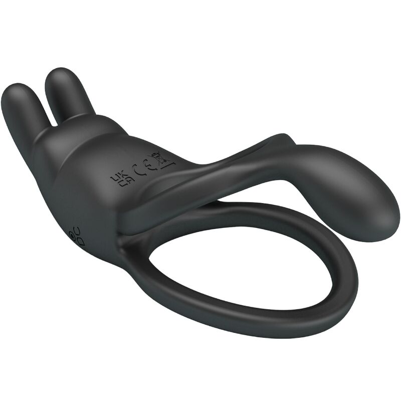 PRETTY LOVE - SETH DOUBLE ANNEAU VIBRANT LAPIN 7 VIBRATIONS NOIR PRETTY LOVE