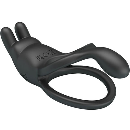 PRETTY LOVE - SETH DOUBLE ANNEAU VIBRANT LAPIN 7 VIBRATIONS NOIR PRETTY LOVE