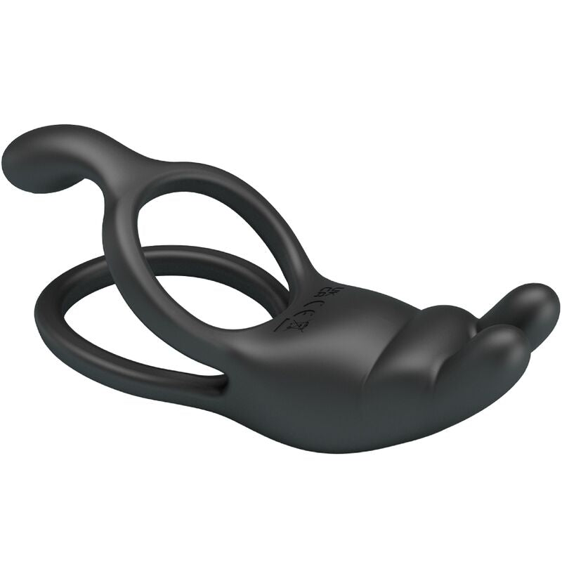 PRETTY LOVE - SETH DOUBLE ANNEAU VIBRANT LAPIN 7 VIBRATIONS NOIR PRETTY LOVE