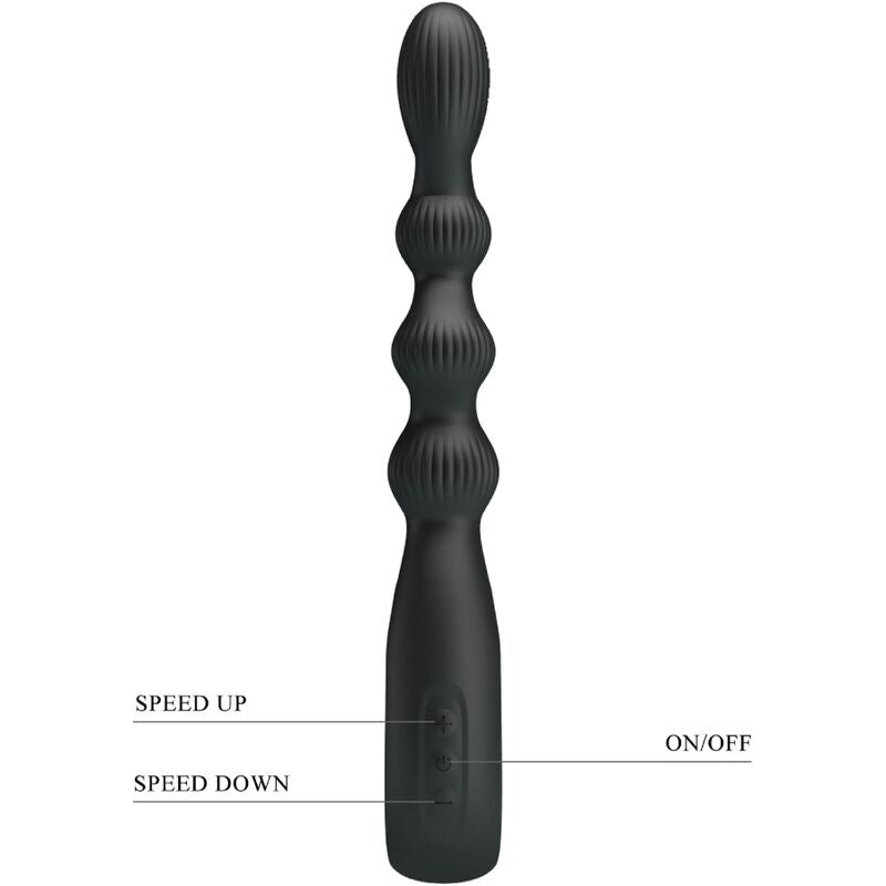 PRETTY LOVE - VIBRATEUR ANAL FEDERER 12 VIBRATIONS NOIR PRETTY LOVE