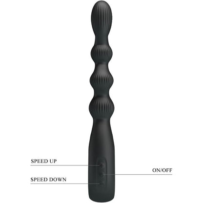 PRETTY LOVE - VIBRATEUR ANAL FEDERER 12 VIBRATIONS NOIR PRETTY LOVE