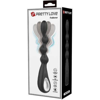 PRETTY LOVE - VIBRATEUR ANAL FEDERER 12 VIBRATIONS NOIR PRETTY LOVE