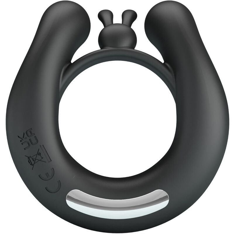 PRETTY LOVE - ANNEAU VIBRANT DAHLIA + STIMULATEUR DE CLITORIS 12 VIBRATIONS NOIR PRETTY LOVE