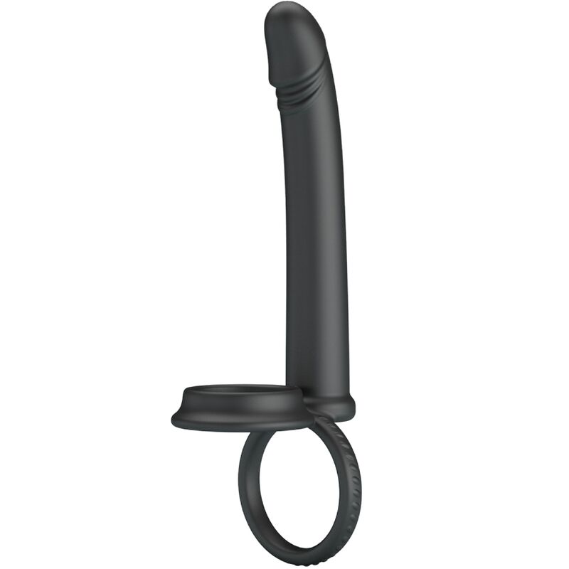 PRETTY LOVE - DILLION DOUBLE PÉNÉTRATION DOUBLE ANNEAU PÉNAL NOIR PRETTY LOVE PARTY UP