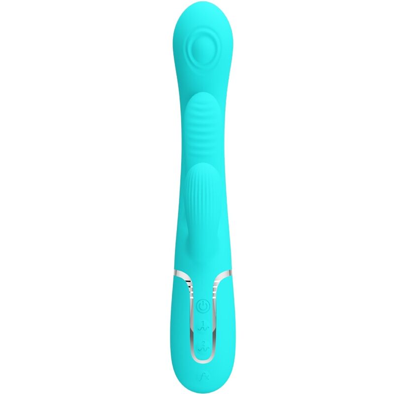 PRETTY LOVE - SHANIA TRIPLE RABBIT VIBRATEUR MULTIFONCTION 3 EN 1 BLEU PRETTY LOVE PARTY UP