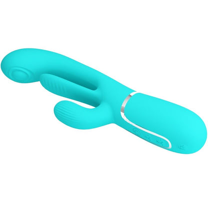 PRETTY LOVE - SHANIA TRIPLE RABBIT VIBRATEUR MULTIFONCTION 3 EN 1 BLEU PRETTY LOVE PARTY UP