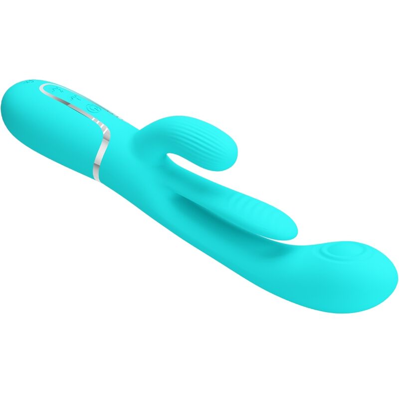 PRETTY LOVE - SHANIA TRIPLE RABBIT VIBRATEUR MULTIFONCTION 3 EN 1 BLEU PRETTY LOVE PARTY UP