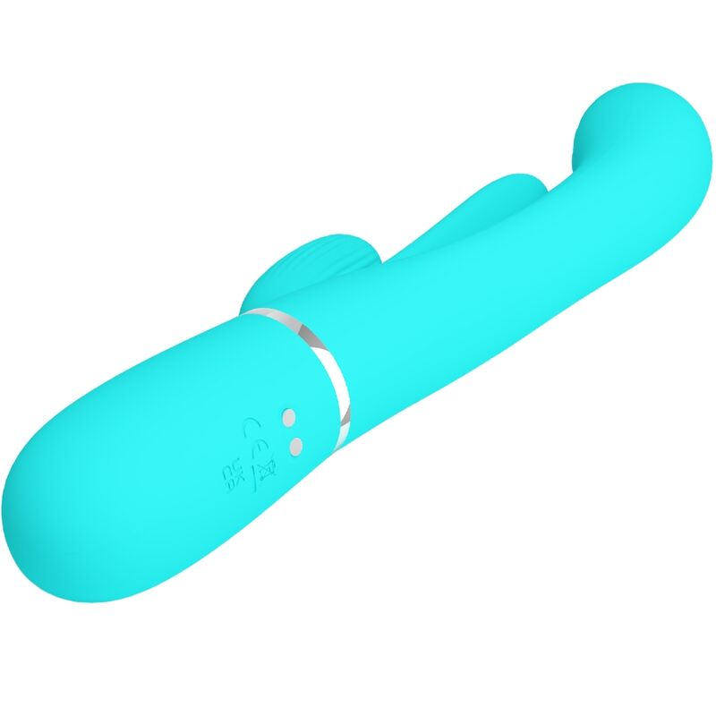 PRETTY LOVE - SHANIA TRIPLE RABBIT VIBRATEUR MULTIFONCTION 3 EN 1 BLEU PRETTY LOVE PARTY UP