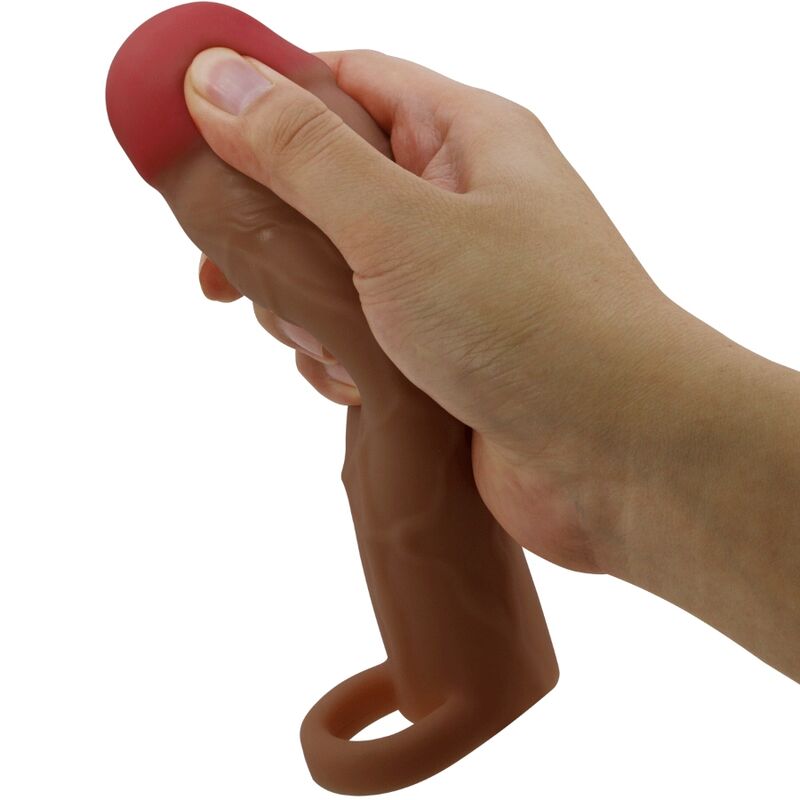 PRETTY LOVE - MANCHON DE PÉNIS HANI AVEC EXTENSION DE 5 CM MULÂTRE PRETTY LOVE