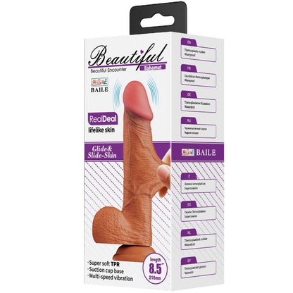 BAILE - VIBRATEUR RÉALISTE BAHAMUT 21,8 CM FLESH TÉLÉCOMMANDE BAILE