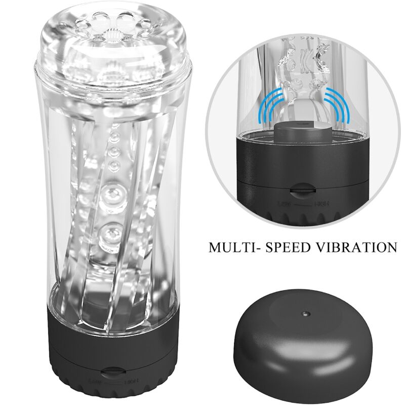 PRETTY LOVE - MASTURBATEUR HOMME TAMARA VIBRATEUR MULTI-VITESSES NOIR PRETTY LOVE