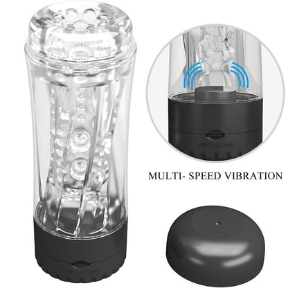 PRETTY LOVE - MASTURBATEUR HOMME TAMARA VIBRATEUR MULTI-VITESSES NOIR PRETTY LOVE