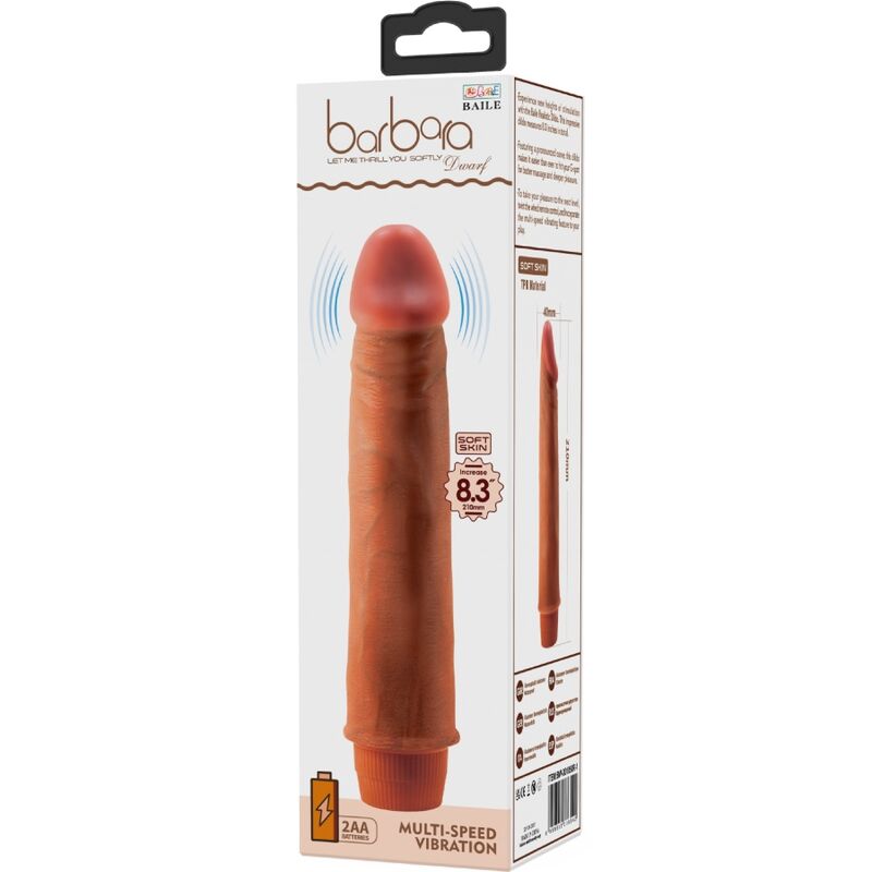 BAILE - VIBRATEUR RÉALISTE NAIN 21 CM MULÂTRE BAILE