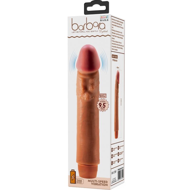 BAILE - VIBRATEUR RÉALISTE DYBBUK 24 CM MULÂTRE BAILE