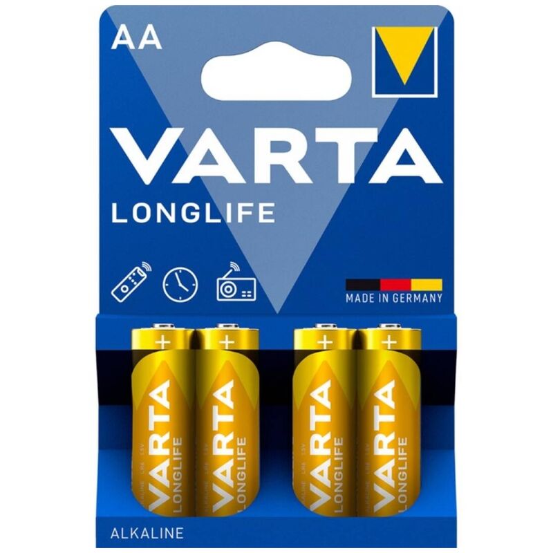 VARTA - PILES ALCALINES LONGUE DURÉE AA LR6 BLISTER*4 VARTA