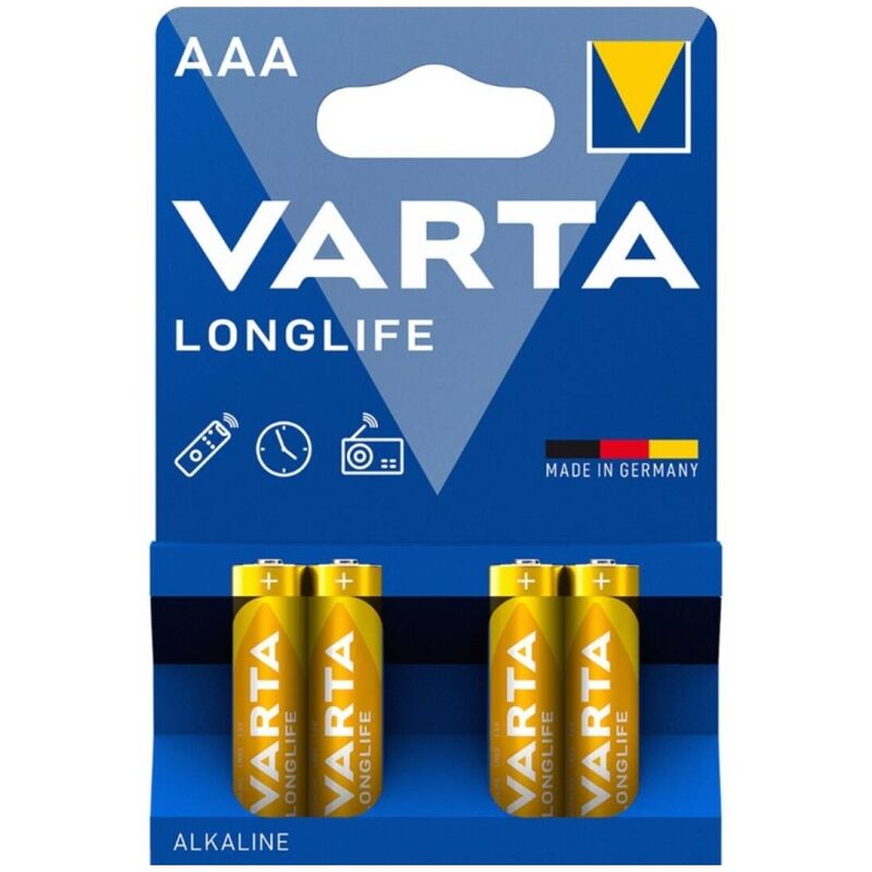 VARTA - PILE ALCALINE AAA LONGUE DURÉE LR03 BLISTER*4 VARTA