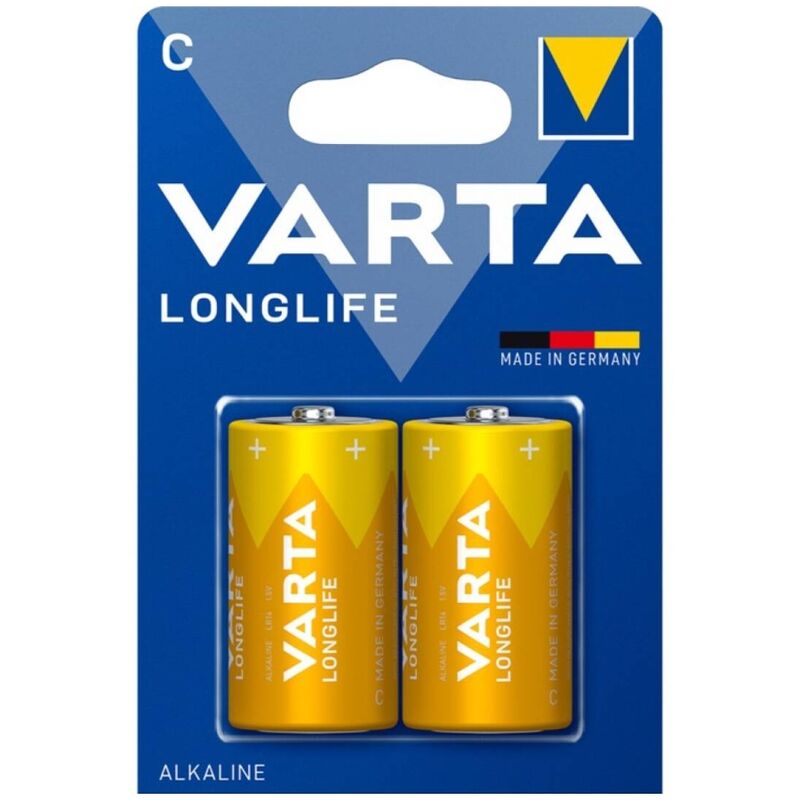 VARTA - PILE ALCALINE LONGUE DURÉE C LR14 BLISTER*2 VARTA
