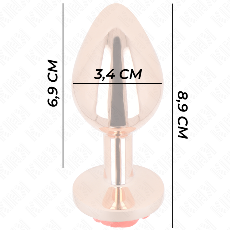 KINK - PLUG ANAL OR ROSE AVEC ROSE ROUGE M KINK PLEASURE PLUGS