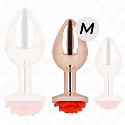 KINK - PLUG ANAL OR ROSE AVEC ROSE ROUGE M KINK PLEASURE PLUGS