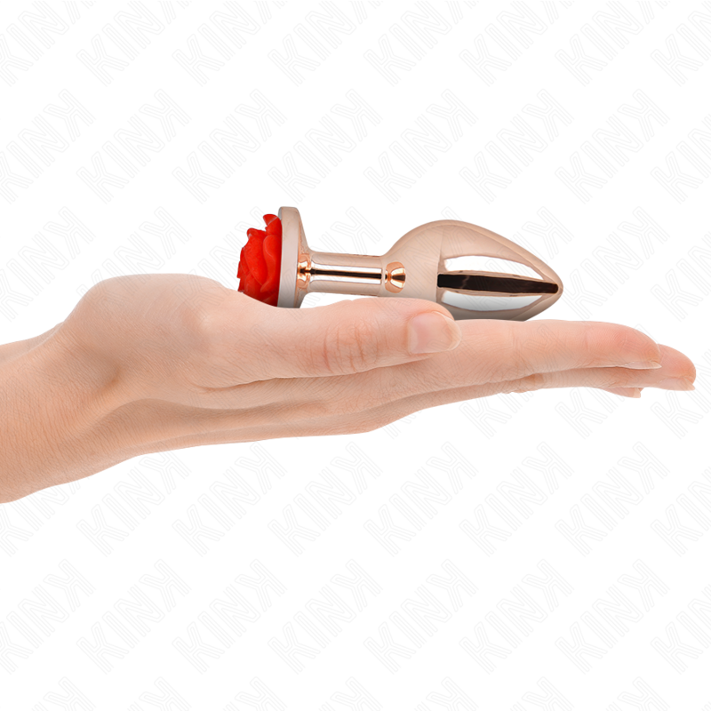 KINK - PLUG ANAL OR ROSE AVEC ROSE ROUGE M KINK PLEASURE PLUGS