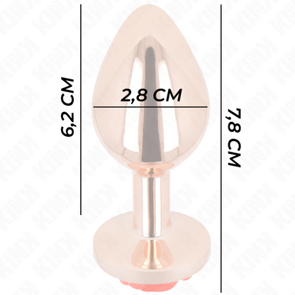 KINK - PLUG ANAL OR ROSE AVEC ROSE ROUGE S KINK PLEASURE PLUGS