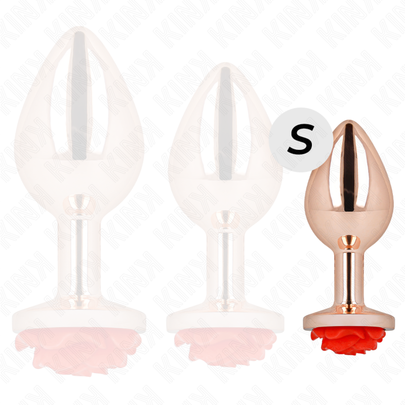 KINK - PLUG ANAL OR ROSE AVEC ROSE ROUGE S KINK PLEASURE PLUGS