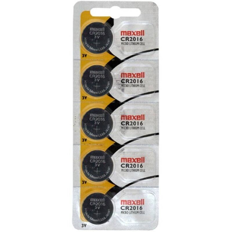 MAXELL - CR2016 3V PILE BOUTON AU LITHIUM BLISTER*5 MAXELL