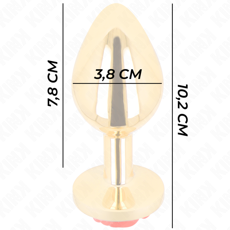 KINK - PLUG ANAL OR ROSE ROUGE TAILLE L KINK PLEASURE PLUGS