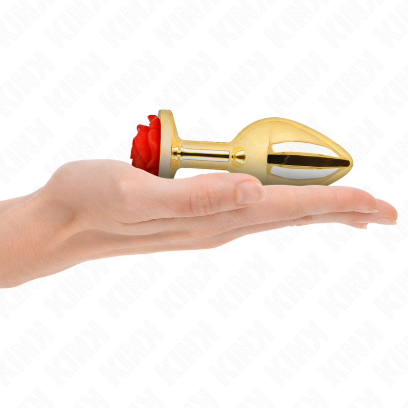 KINK - PLUG ANAL OR ROSE ROUGE TAILLE L KINK PLEASURE PLUGS