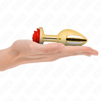 KINK - PLUG ANAL OR ROSE ROUGE TAILLE L KINK PLEASURE PLUGS