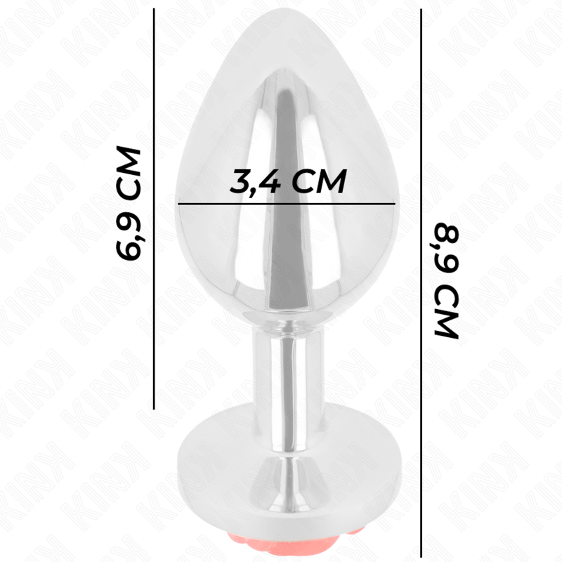 KINK - PLUG ANAL ROSE ROUGE TAILLE M KINK PLEASURE PLUGS