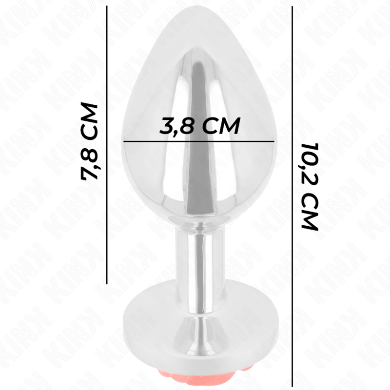 KINK - PLUG ANAL ROSE ROUGE TAILLE L KINK PLEASURE PLUGS