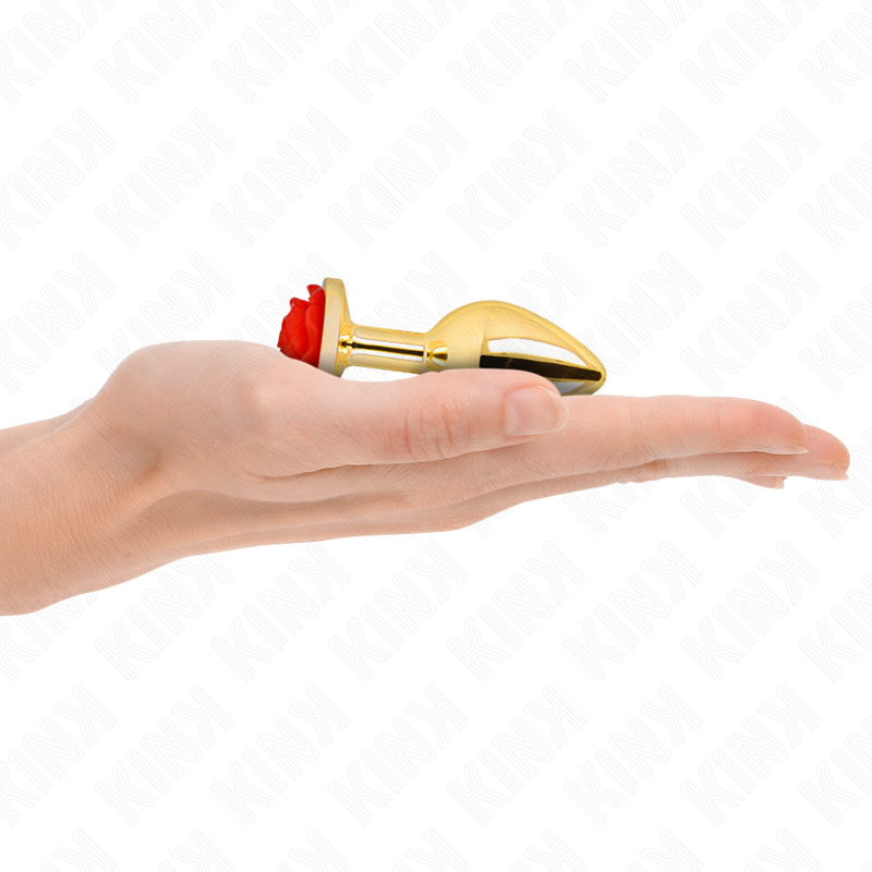 KINK - PLUG ANAL OR ROSE ROUGE TAILLE S KINK PLEASURE PLUGS