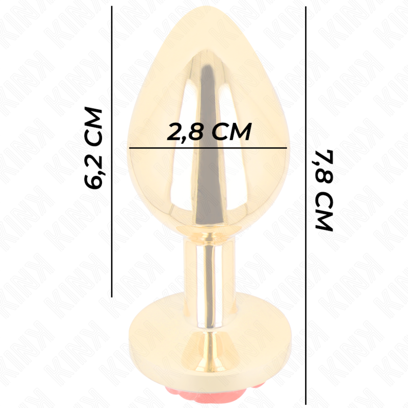 KINK - PLUG ANAL OR ROSE ROUGE TAILLE S KINK PLEASURE PLUGS