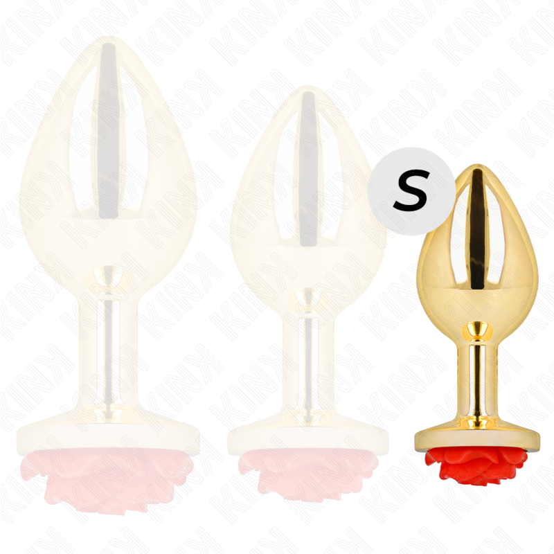 KINK - PLUG ANAL OR ROSE ROUGE TAILLE S KINK PLEASURE PLUGS