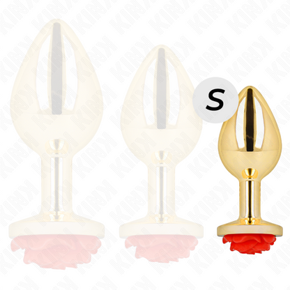 KINK - PLUG ANAL OR ROSE ROUGE TAILLE S KINK PLEASURE PLUGS